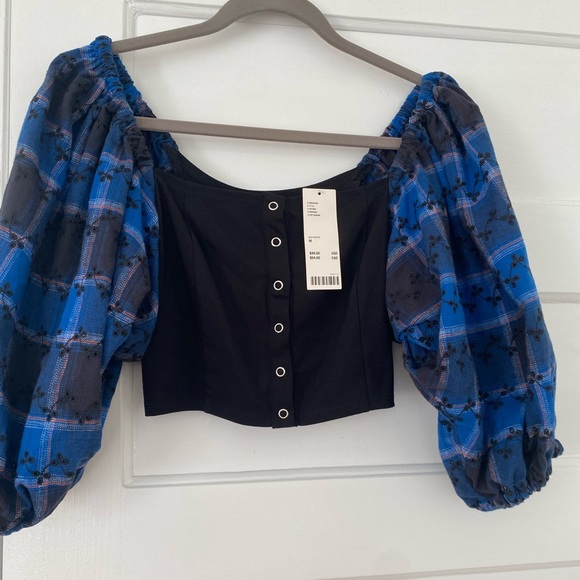 Urban Outfitters boho festival crop top with balloon sleeves new! - Picture 9 of 9